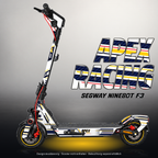 SEGWAY NINEBOT F3 / F3 PRO SKIN | APEX RACING – Designvisualisierung mit Licht in der Skinfarbe; Scooter nicht enthalten, Beleuchtung separat erhältlich