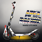 NAVEE UT5 MAX SKIN | APEX RACING – Designvisualisierung mit Licht in der Skinfarbe; Scooter nicht enthalten, Beleuchtung separat erhältlich
