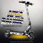 IO HAWK ELITE X 1.0 / 2.0 SKIN | APEX RACING – Designvisualisierung mit Licht in der Skinfarbe; Scooter nicht enthalten, Beleuchtung separat erhältlich