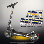 XIAOMI ELECTRIC SCOOTER 6 SKIN | APEX RACING – Designvisualisierung mit Licht in der Skinfarbe; Scooter nicht enthalten, Beleuchtung separat erhältlich