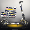 SEGWAY MAX G30 SKIN | APEX RACING – Designvisualisierung mit Licht in der Skinfarbe; Scooter nicht enthalten, Beleuchtung separat erhältlich