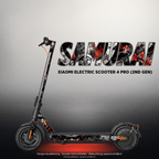 XIAOMI ELECTRIC SCOOTER 4 PRO (2ND GEN) SKIN | SAMURAI – Designvisualisierung mit Licht in der Skinfarbe; Scooter nicht enthalten, Beleuchtung separat erhältlich