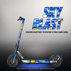 XIAOMI ELECTRIC SCOOTER 4 PRO (2ND GEN) SKIN | SKY BLAST – Designvisualisierung mit Licht in der Skinfarbe; Scooter nicht enthalten, Beleuchtung separat erhältlich