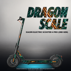 XIAOMI ELECTRIC SCOOTER 4 PRO (2ND GEN) SKIN | DRAGON SCALE – Designvisualisierung mit Licht in der Skinfarbe; Scooter nicht enthalten, Beleuchtung separat erhältlich