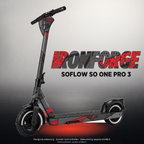 SOFLOW SO ONE PRO 3 SKIN | IRONFORGE – Designvisualisierung mit Licht in der Skinfarbe; Scooter nicht enthalten, Beleuchtung separat erhältlich