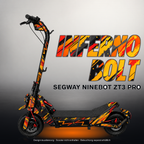 SEGWAY NINEBOT ZT3 PRO / ZT3 PRO D SKIN | INFERNO BOLT – Designvisualisierung mit Licht in der Skinfarbe; Scooter nicht enthalten, Beleuchtung separat erhältlich