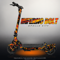 APOLLO CITY / CITY PRO (2022–2024) SKIN | INFERNO BOLT – Designvisualisierung mit Licht in der Skinfarbe; Scooter nicht enthalten, Beleuchtung separat erhältlich