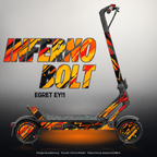 EGRET EY!1 SKIN | INFERNO BOLT – Designvisualisierung mit Licht in der Skinfarbe; Scooter nicht enthalten, Beleuchtung separat erhältlich