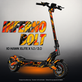IO HAWK ELITE X 1.0 / 2.0 SKIN | INFERNO BOLT – Designvisualisierung mit Licht in der Skinfarbe; Scooter nicht enthalten, Beleuchtung separat erhältlich