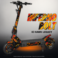 IO HAWK LEGACY SKIN | INFERNO BOLT – Designvisualisierung mit Licht in der Skinfarbe; Scooter nicht enthalten, Beleuchtung separat erhältlich