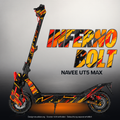 NAVEE UT5 MAX SKIN | INFERNO BOLT – Designvisualisierung mit Licht in der Skinfarbe; Scooter nicht enthalten, Beleuchtung separat erhältlich