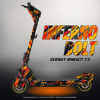 SEGWAY NINEBOT F3 / F3 PRO SKIN | INFERNO BOLT – Designvisualisierung mit Licht in der Skinfarbe; Scooter nicht enthalten, Beleuchtung separat erhältlich