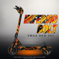 VMAX NEW VX4 SKIN | INFERNO BOLT – Designvisualisierung mit Licht in der Skinfarbe; Scooter nicht enthalten, Beleuchtung separat erhältlich