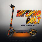VMAX NEW VX2 SKIN | INFERNO BOLT – Designvisualisierung mit Licht in der Skinfarbe; Scooter nicht enthalten, Beleuchtung separat erhältlich