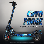 SEGWAY NINEBOT GT3 SKIN | CRYO FORGE – Designvisualisierung mit Licht in der Skinfarbe; Scooter nicht enthalten, Beleuchtung separat erhältlich