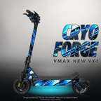 VMAX NEW VX4 SKIN | CRYO FORGE – Designvisualisierung mit Licht in der Skinfarbe; Scooter nicht enthalten, Beleuchtung separat erhältlich