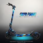 TRITTBRETT FRITZ SKIN | CRYO FORGE – Designvisualisierung mit Licht in der Skinfarbe; Scooter nicht enthalten, Beleuchtung separat erhältlich