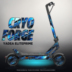 YADEA ELITEPRIME SKIN | CRYO FORGE – Designvisualisierung mit Licht in der Skinfarbe; Scooter nicht enthalten, Beleuchtung separat erhältlich