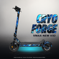 VMAX NEW VX2 SKIN | CRYO FORGE – Designvisualisierung mit Licht in der Skinfarbe; Scooter nicht enthalten, Beleuchtung separat erhältlich