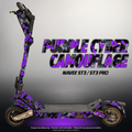 NAVEE ST3 / ST3 PRO SKIN | PURPLE CYBER CAMOUFLAGE – Designvisualisierung mit Licht in der Skinfarbe; Scooter nicht enthalten, Beleuchtung separat erhältlich