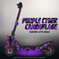 NAVEE UT5 MAX SKIN | PURPLE CYBER CAMOUFLAGE – Designvisualisierung mit Licht in der Skinfarbe; Scooter nicht enthalten, Beleuchtung separat erhältlich