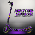 SEGWAY NINEBOT G2 MAX SKIN | PURPLE CYBER CAMOUFLAGE – Designvisualisierung mit Licht in der Skinfarbe; Scooter nicht enthalten, Beleuchtung separat erhältlich