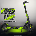 SEGWAY MAX G30 SKIN | VIPER LINE – Designvisualisierung mit Licht in der Skinfarbe; Scooter nicht enthalten, Beleuchtung separat erhältlich