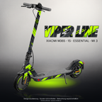XIAOMI M365 / 1S / ESSENTIAL / MI 3 SKIN | VIPER LINE – Designvisualisierung mit Licht in der Skinfarbe; Scooter nicht enthalten, Beleuchtung separat erhältlich