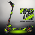 SEGWAY NINEBOT F3 / F3 PRO SKIN | VIPER LINE – Designvisualisierung mit Licht in der Skinfarbe; Scooter nicht enthalten, Beleuchtung separat erhältlich