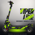 SEGWAY NINEBOT GT3 SKIN | VIPER LINE – Designvisualisierung mit Licht in der Skinfarbe; Scooter nicht enthalten, Beleuchtung separat erhältlich