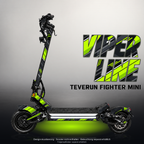 TEVERUN FIGHTER MINI / PRO SKIN | VIPER LINE – Designvisualisierung mit Licht in der Skinfarbe; Scooter nicht enthalten, Beleuchtung separat erhältlich