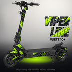 VSETT 10+ SKIN | VIPER LINE – Designvisualisierung mit Licht in der Skinfarbe; Scooter nicht enthalten, Beleuchtung separat erhältlich