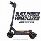 VMAX NEW VX4 SKIN | BLACK RAINBOW FORGED CARBON – Designvisualisierung am passenden Scooter. Scooter nicht enthalten.