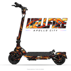 HELLFIRE – Designvisualisierung am Apollo City. Scooter nicht enthalten.