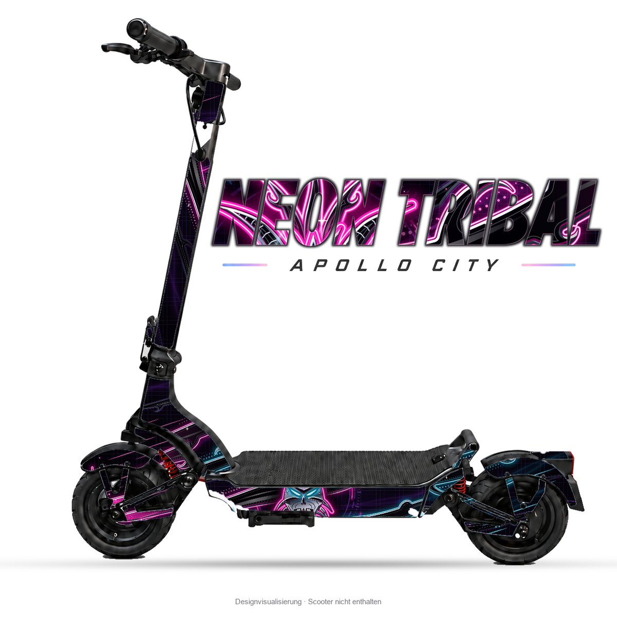 NEON TRIBAL – Designvisualisierung am Apollo City. Scooter nicht enthalten.