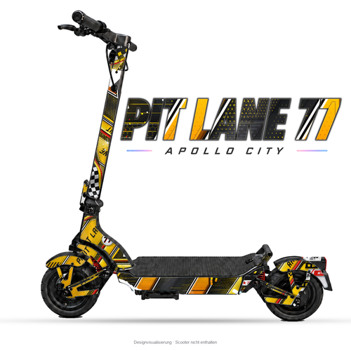 PIT LANE 77 – Designvisualisierung am Apollo City. Scooter nicht enthalten.