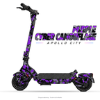 PURPLE CYBER CAMOUFLAGE – Designvisualisierung am Apollo City. Scooter nicht enthalten.