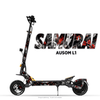 SAMURAI – Designvisualisierung am Ausom L1. Scooter nicht enthalten.