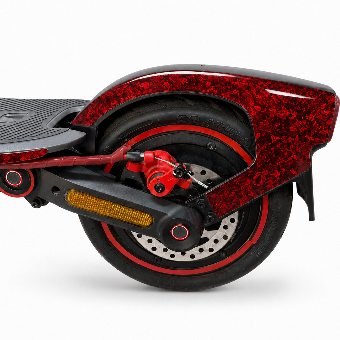 SEGWAY NINEBOT F3 SKIN | RED FORGED CARBON