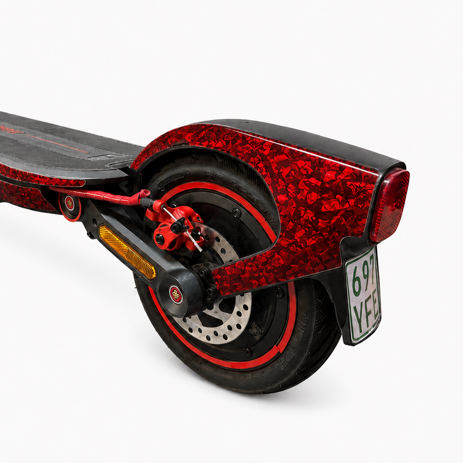 SEGWAY NINEBOT F3 SKIN | RED FORGED CARBON