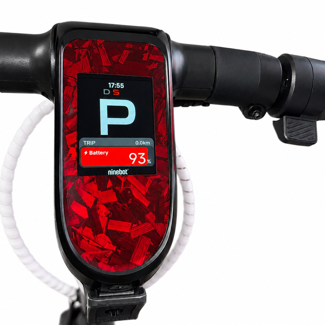 SEGWAY NINEBOT F3/G3 DISPLAYFOLIE | RED FORGED CARBON