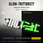 2D INK Trittbrett-Skin – Nachteffekt simuliert, +29,99 € Aufpreis im Variantenpreis enthalten. Beispiel E3; Form je nach Modellauswahl. Digitale Materialsimulation, keine physische Druckprobe. Scooter nicht enthalten.