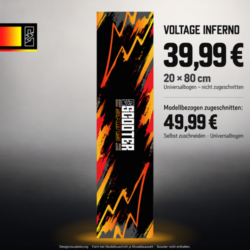 VOLTAGE INFERNO –39,99 € für20x80 cm Universalbogen, nicht zugeschnitten; Modellzuschnitt49,99 €