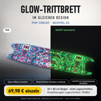 POP CIRCUIT Trittbrett GLOW – 20x80 cm Bogen nicht zugeschnitten, Modellzuschnitt separat