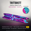 NEON HEARTBEAT Trittbrett-Skin – Standard, 20x80 cm Bogen 39,99 €, Modellzuschnitt 49,99 €. Beispiel E3; digitale Darstellung, keine physische Druckprobe; Scooter nicht enthalten.