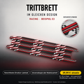 RACING Trittbrett-Skin – Standard, 20x80 cm Bogen 39,99 €, Modellzuschnitt 49,99 €. Beispiel E3; digitale Darstellung, keine physische Druckprobe; Scooter nicht enthalten.