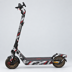 Urban Red Camo – Designvisualisierung des montierten Skins am Segway Ninebot E3. Scooter nicht enthalten.