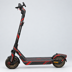 Carbon Redline – Designvisualisierung des montierten Skins am Segway Ninebot E3. Scooter nicht enthalten.