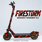 FIRESTORM – Designvisualisierung am Segway Ninebot E3. Scooter nicht enthalten.
