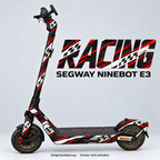 RACING – Designvisualisierung am Segway Ninebot E3. Scooter nicht enthalten.